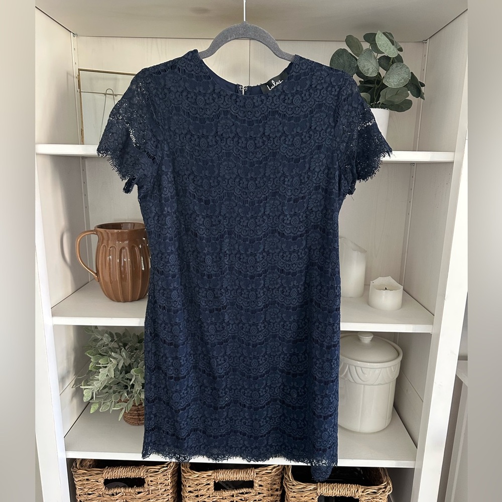 Navy lace dress